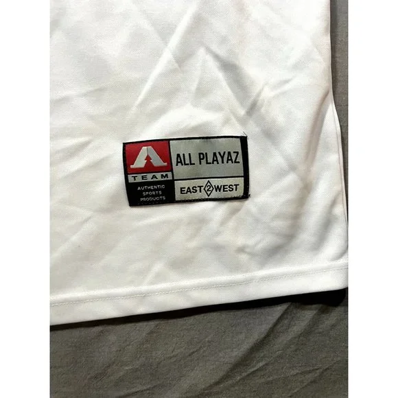 All Playaz Streetwear Basketball Jersey Tank Top White & Pink Patches Adult 2XL - Picture 4 of 9